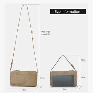 Donnain Premium Suede Leather Crossbody Bags for Women, Slouchy Suede